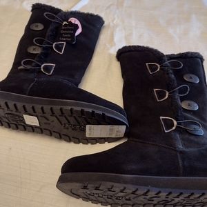 Women's Black Suede Sketcher Boots